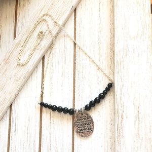 Black Jasper Inspirational Necklace